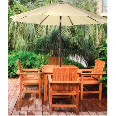 SEASONAL TRENDS 60036 Market Crank Umbrella, 55.1 in L x 5-1/21 in W x 5-1/21 in H, Taupe   
